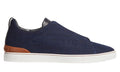 Zegna Cotton Denim Triple Stitch™ Sneakers "Blue"