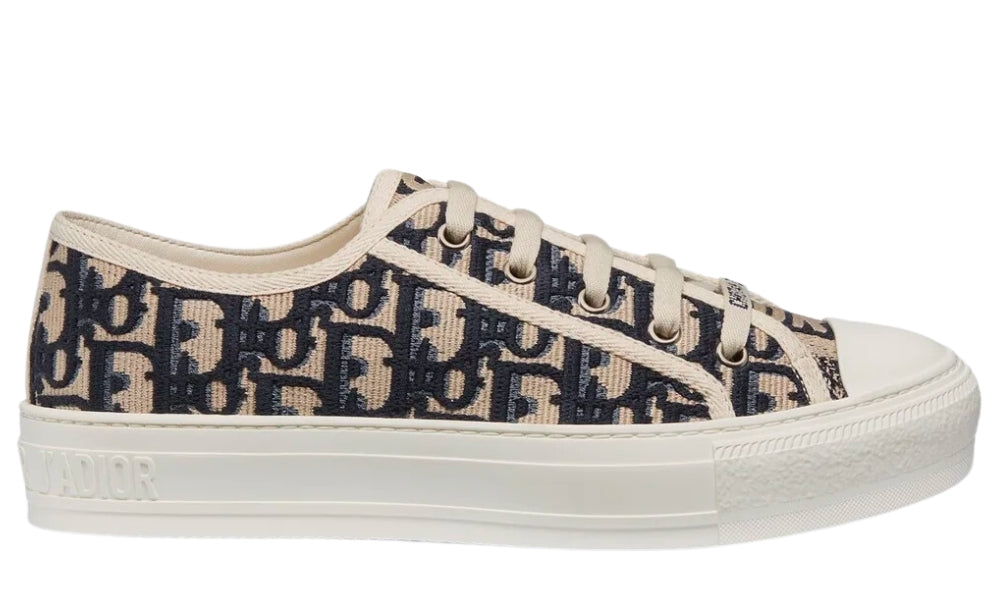 WALK'N'DIOR SNEAKER Blue Dior Oblique Embroidered Canvas