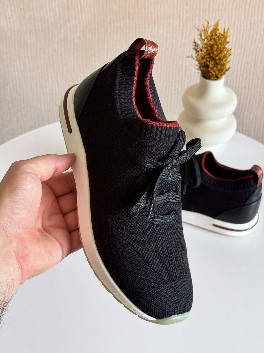 360 LP Flexy Walk Sneaker Wish® Wool Black | Loro Piana