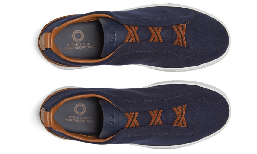 Zegna 14milmil14 Triple Stitch sneakers "Navy Blue"