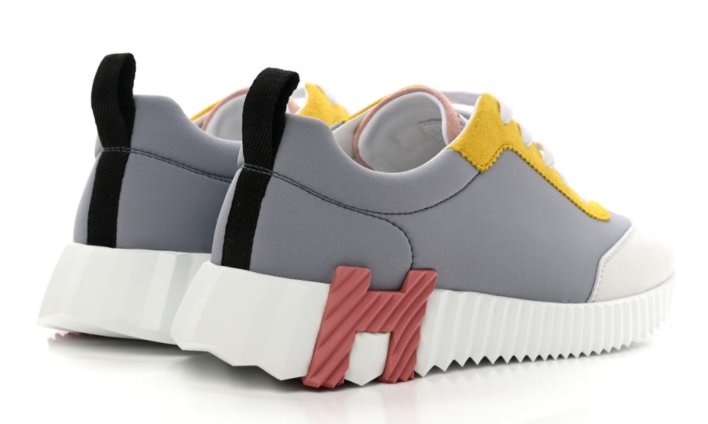Hermes Technical Canvas Suede Goatskin Bouncing "Gris Multicolor"