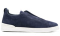 Zegna slip-on suede sneakers "Blue"