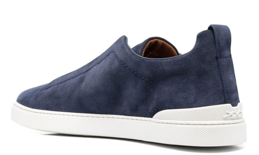 Zegna slip-on suede sneakers "Blue"