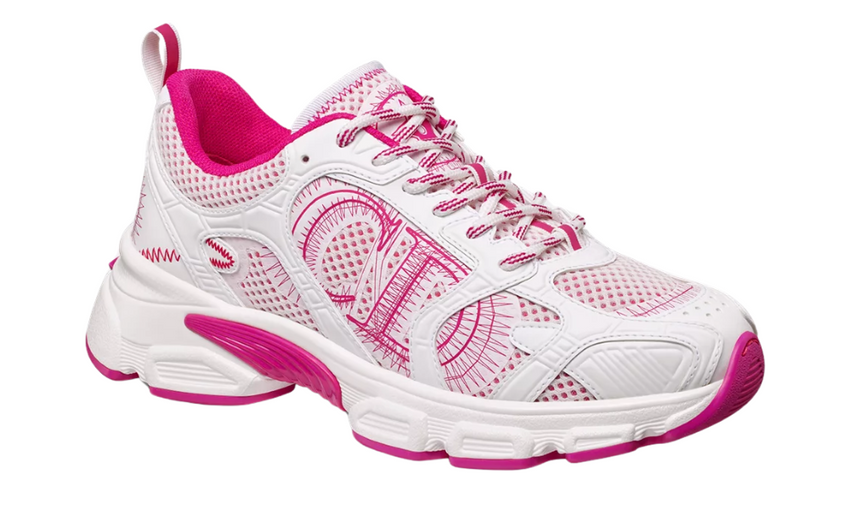 Dior Chrono Sneaker "White and Fuchsia Mesh "