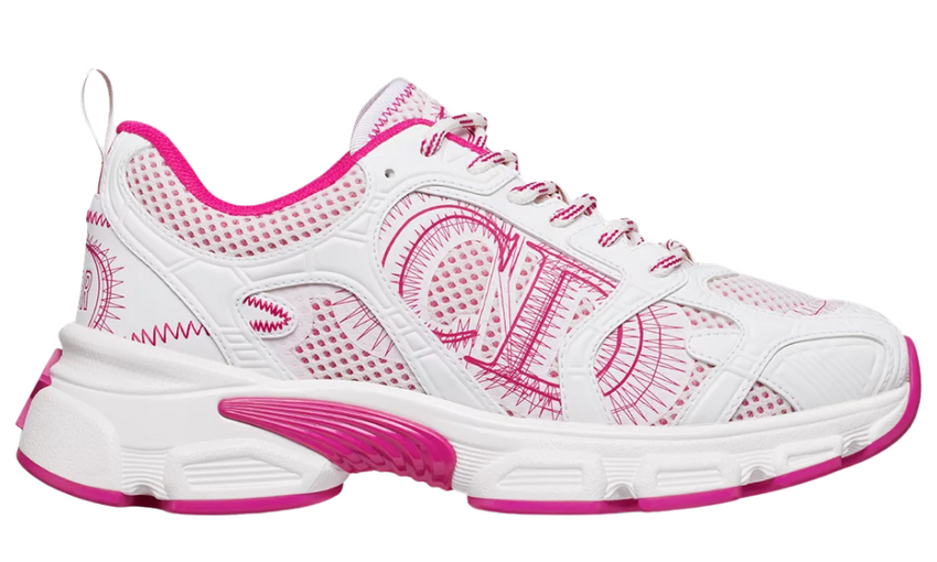 Dior Chrono Sneaker "White and Fuchsia Mesh "