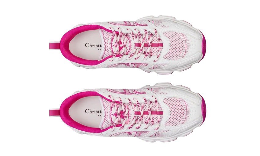 Dior Chrono Sneaker "White and Fuchsia Mesh "