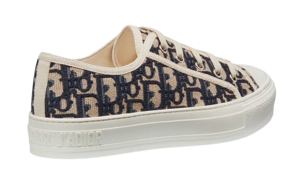 WALK'N'DIOR SNEAKER Blue Dior Oblique Embroidered Canvas