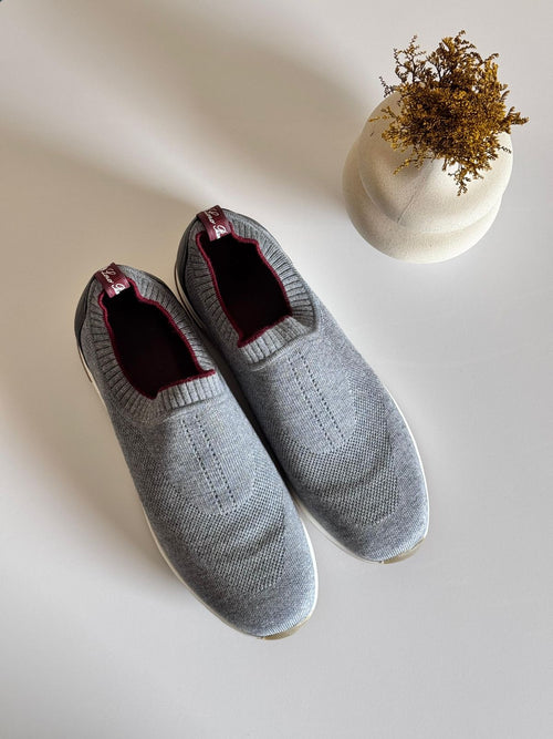 360 LP Flexy Walk Sneaker Microfibre Solid Flannel Gray | Loro Piana