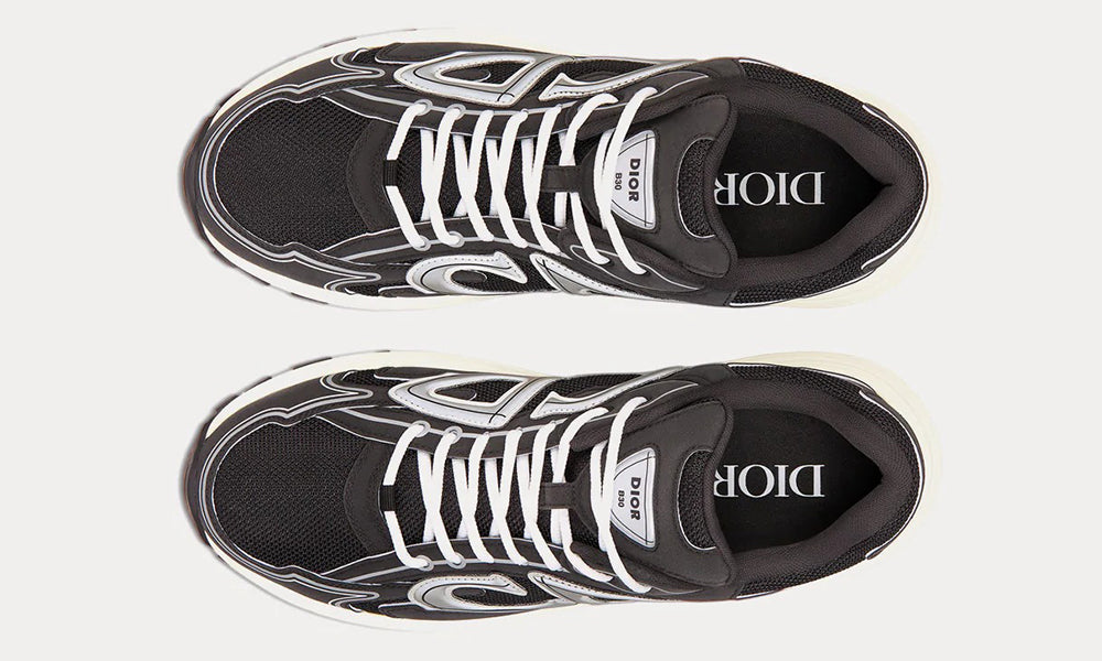 Dior B30 Black Mesh And Technical Fabric Low Top Sneakers